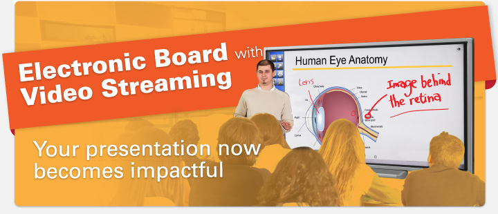 Electronic Board wigh Video Streaming - Your presentation now becomes impactful