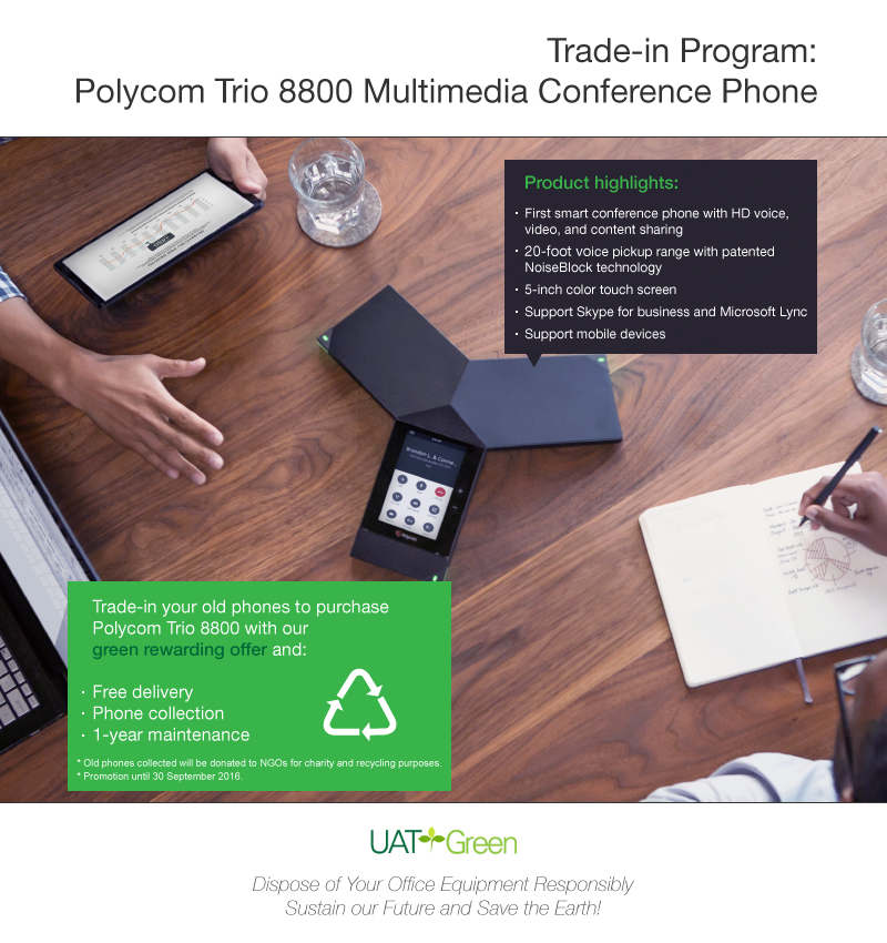 Trade-in Program: Polycom Trio 8800 Multimedia Conference Phone